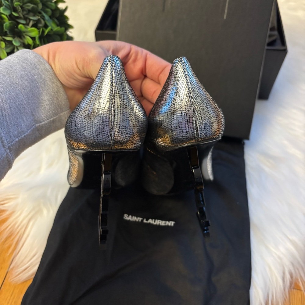 Yves Saint Laurent Metallic Opyum 110 Heels - Picture 4 of 6